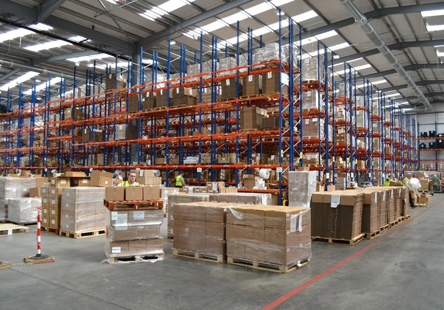 Pharmaceutical stock on the warehouse floor